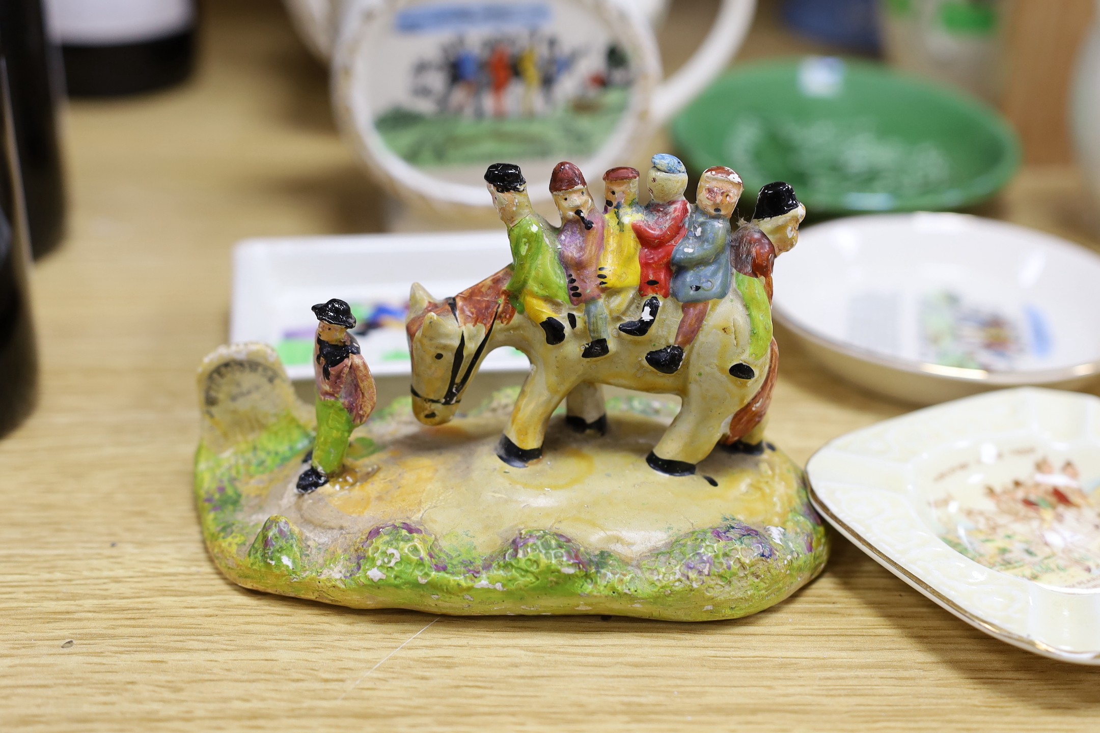 A quantity of novelty items relating to Widecombe Fair, to include jugs, teapots etc.